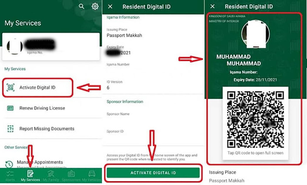 Procedure to Activate 'Digital Iqama' through 'Absher Individuals' for Saudi Expats and Citizens