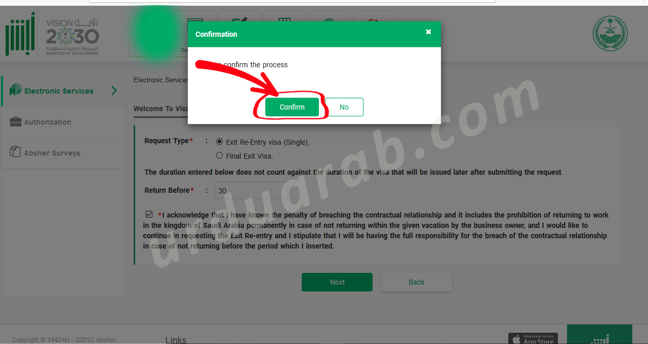 Issue Exit Re-Entry Visa