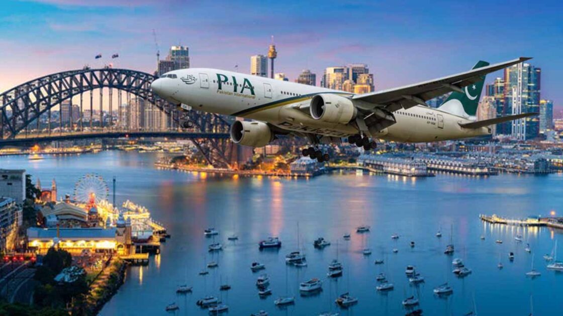 PIA direct flight to australia